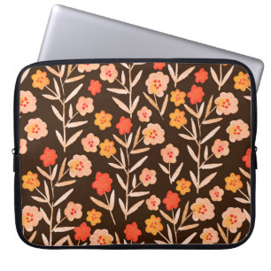 Capa Para Notebook padrão de aquarelas vintage, textura floral com h