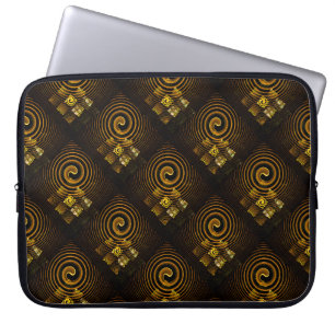 Capa Para Notebook Padrão de Arte Abstrata Boho Elegante Moderno Dour