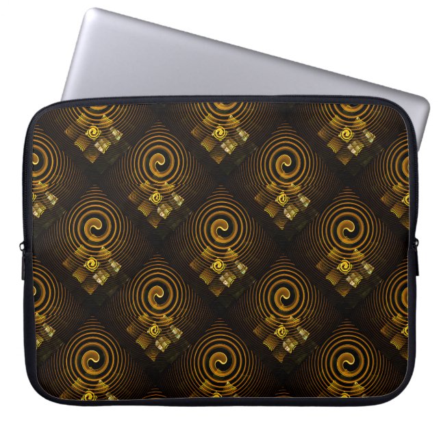 Capa Para Notebook Padrão de Arte Abstrata Boho Elegante Moderno Dour (Frente)