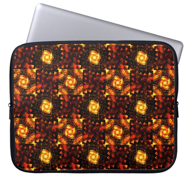 Capa Para Notebook Padrão de Arte Abstrata Boho Moderno Elegante Dour (Frente)