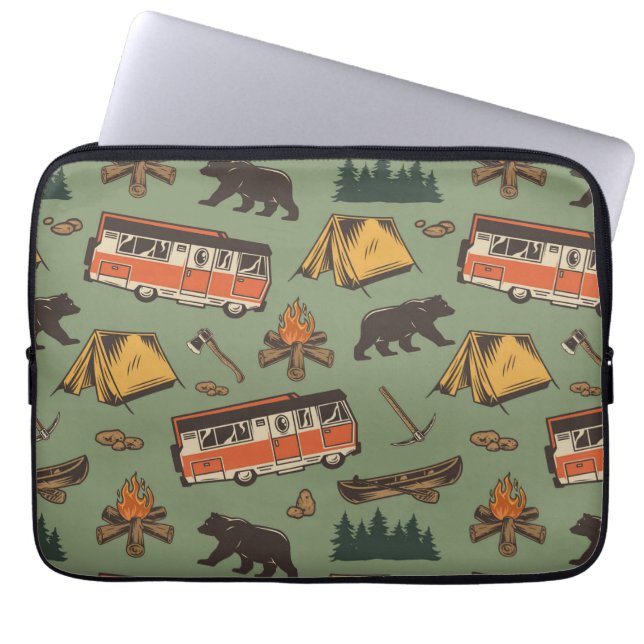 Capa Para Notebook Padrão de Aventuras de Camp Motodoméstico (Frente)