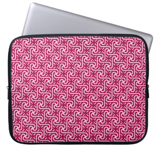 Capa Para Notebook padrão de azulejo egípcio, burgundy e rosa