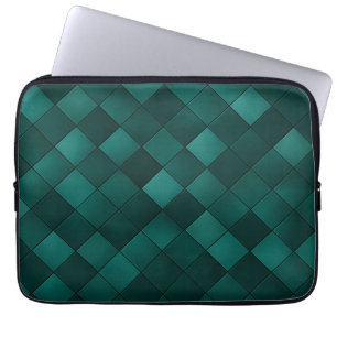 Capa Para Notebook Padrão de Azulejo Esmeralda – Luxo Moderno
