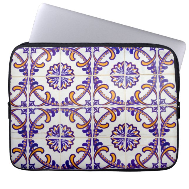 Capa Para Notebook Padrão de azulejos close-up, Portugal (Frente)