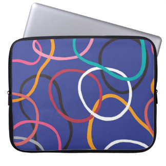 Capa Para Notebook Padrão de Bandas dos círculos de Abstrato de Vinta