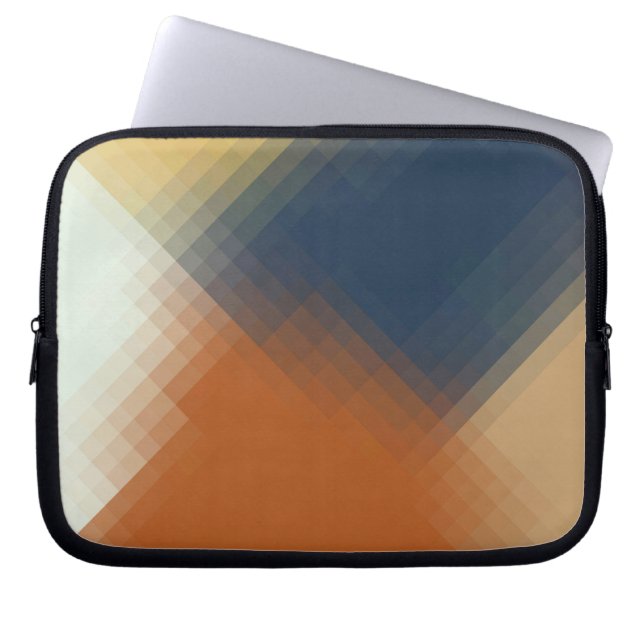 Capa Para Notebook Padrão de bege Amarelo Azul Laranja Moderno Trendy (Frente)