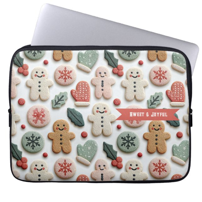 Capa Para Notebook Padrão de Biscoito de Natal Fofo (Frente)