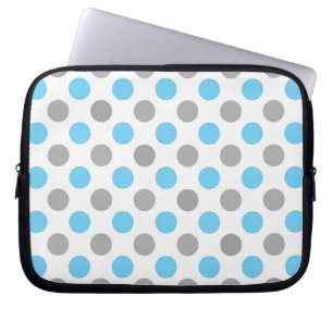 Capa Para Notebook Padrão de bolinhas azuis e cinzas