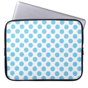 Capa Para Notebook Padrão de bolinhas brancas e azuis