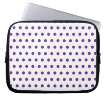 Padrão de Bolinhas Roxo Lavanda em Branco