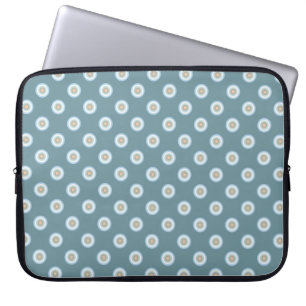 Capa Para Notebook Padrão de bolinhas - Turquesa bege castanho azul