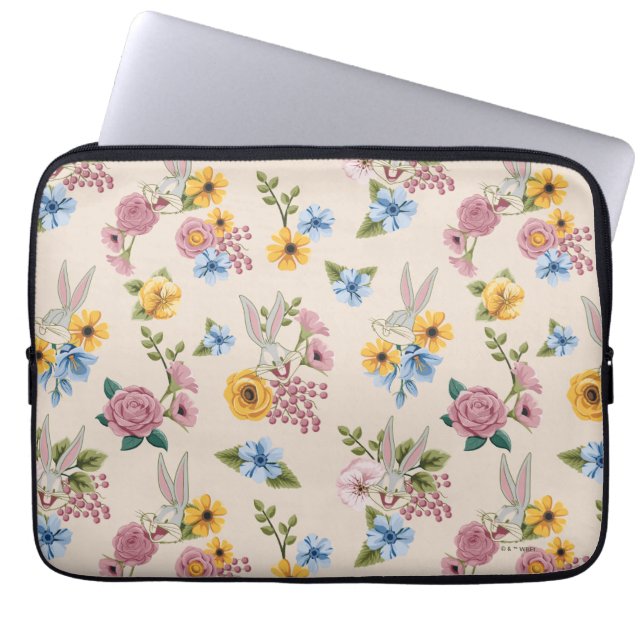 Capa Para Notebook Padrão de Bordado Floral BUGS BUNNY™ (Frente)
