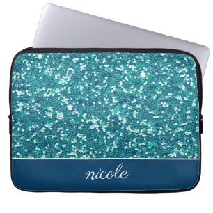 Capa Para Notebook Padrão de brilho do aqua personalizado