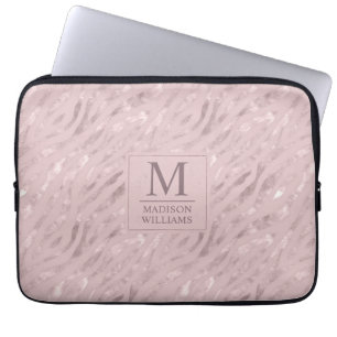 Capa Para Notebook Padrão de Brilho Dourado Rosa Pastel Bege Macio Pe