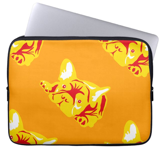 Capa Para Notebook Padrão de Bulldog (Frente)