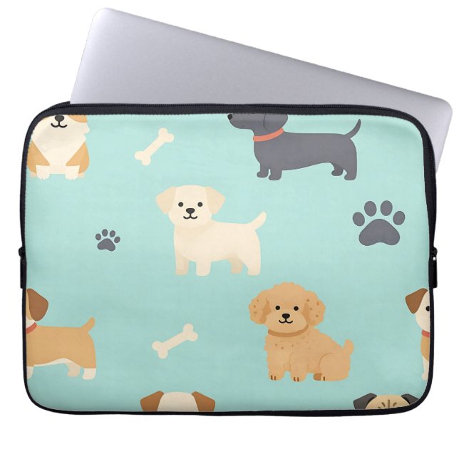 Capa Para Notebook Padrão de Cachorrinhos Fofos (Frente)