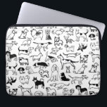 Capa Para Notebook Padrão de Cães Pretos e Brancos| Cute Canine Lover<br><div class="desc">Cães pretos e brancos com várias raças de cães, incluindo um Beagle, Pug, Cocker Spaniel, Border Collie, Great Dane, French Bulldog, Bloodhound, Yorkshire Terrier, Shiba Inu, Basset Hound, Pit Bull, Bull Terrier, Boston Terrier, Alaskan Klee Kai, Bulldog, Dalmatian, Bichon Frise, Dachshund Pointer, Pekingese, Chihuahua, Shih Tzu, Keeshond e Pomeranianos. Uma...</div>