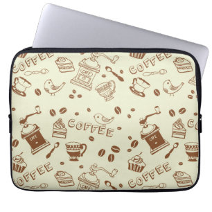 Capa Para Notebook Padrão de café