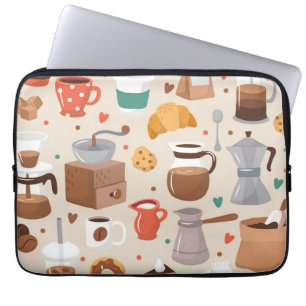Capa Para Notebook Padrão de café