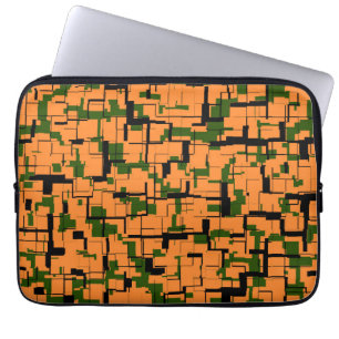 Capa Para Notebook Padrão de Camo Digital Preto Verde Amarelo