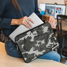 Capa Para Notebook Padrão de Camuflagem de cinzas, Padrão Militar, Ex