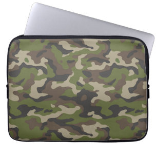Capa Para Notebook Padrão de Camuflagem Verde