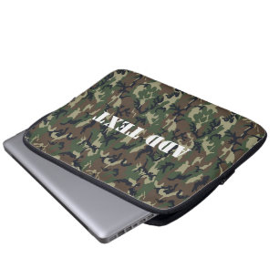 Capa Para Notebook Padrão de Camuflagem Verde Militar