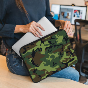 Capa Para Notebook Padrão de Camuflagem Verde, Padrão Militar, Exérci