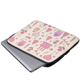 Capa Para Notebook Padrão de Celebração de Festa da Princesa Doce