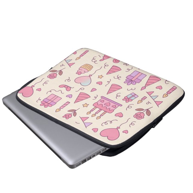 Capa Para Notebook Padrão de Celebração de Festa da Princesa Doce (Frente Inferior)