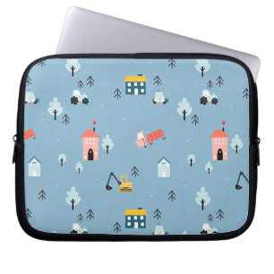 Capa Para Notebook Padrão de Cena da Cidade do Portão Bonito