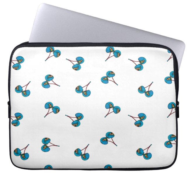 Capa Para Notebook Padrão de Cereja Azul (Frente)