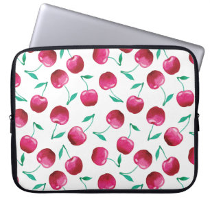 Capa Para Notebook Padrão de Cereja de Aquarela