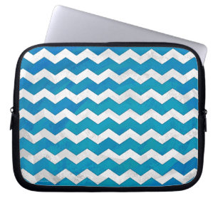 Capa Para Notebook Padrão de Chevron Azul Oceano