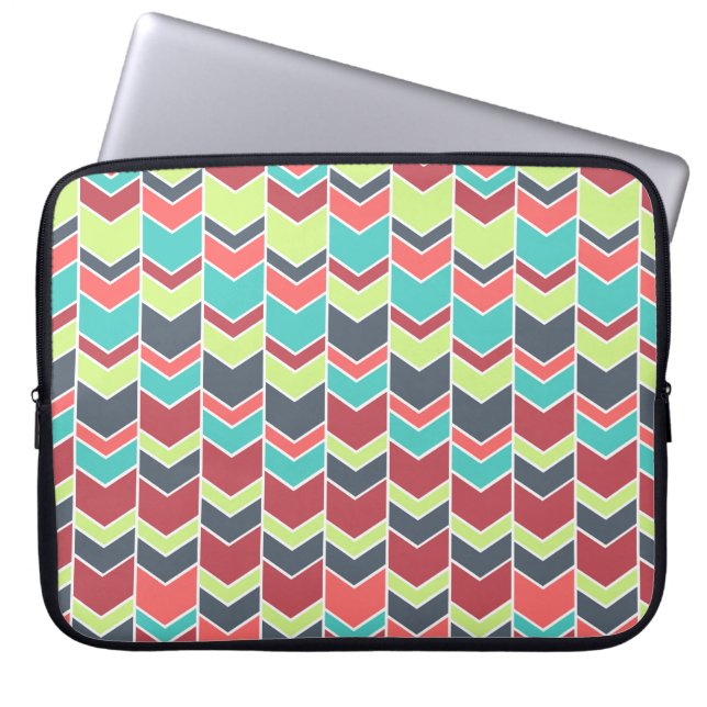 Capa Para Notebook Padrão de Chevron Moderno Colorido Único (Frente)