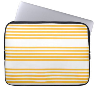 Capa Para Notebook Padrão de cinco faixas amarelo sunny e branco