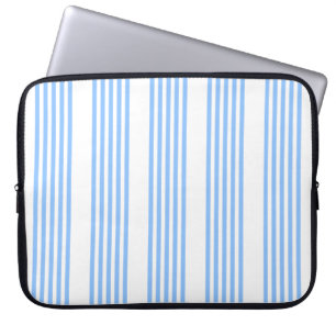Capa Para Notebook Padrão de cinco faixas azuis e brancas
