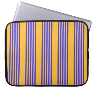 Capa Para Notebook Padrão de cinco faixas azul e amarelo