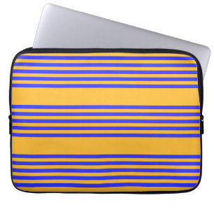Capa Para Notebook Padrão de cinco faixas azul e amarelo