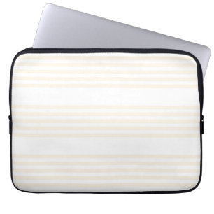 Capa Para Notebook Padrão de cinco faixas bege e branco
