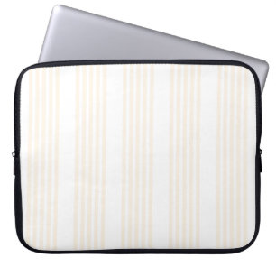 Capa Para Notebook Padrão de cinco faixas bege e branco