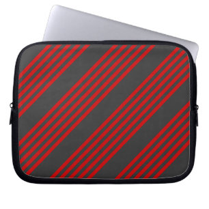 Capa Para Notebook Padrão de cinco faixas de vermelho e carvão