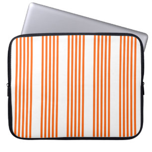 Capa Para Notebook Padrão de cinco faixas laranja e branca