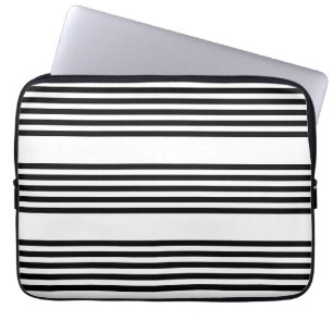 Capa Para Notebook Padrão de cinco faixas preto e branco
