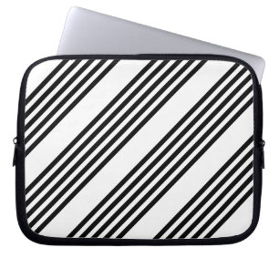 Capa Para Notebook Padrão de cinco faixas preto e branco
