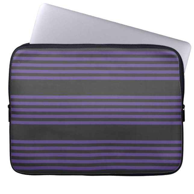 Capa Para Notebook Padrão de cinco faixas Ultra-violeta e carvão (Frente)