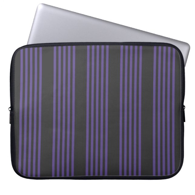 Capa Para Notebook Padrão de cinco faixas Ultra-violeta e carvão (Frente)