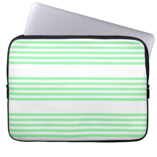 Capa Para Notebook Padrão de cinco faixas verde e branco