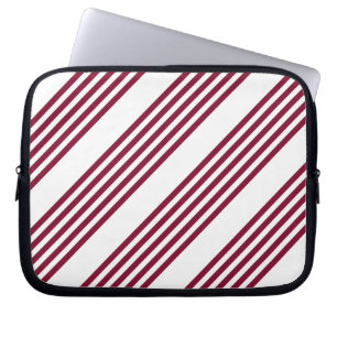 Capa Para Notebook Padrão de cinco faixas vermelho e branco borromado