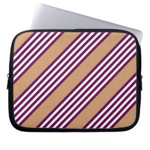 Capa Para Notebook Padrão de cinco listras brancas e de ameixa